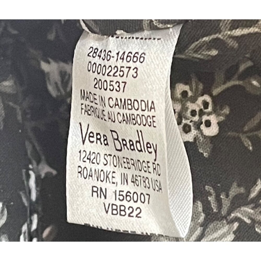 Vera Bradley Women’s Black Floral Mandala Pattern Adjustable Strap Crossbody Bag image 6